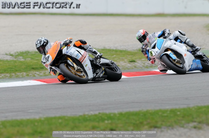 2009-05-09 Monza 5332 Superbike - Free Practice - Vittorio Iannuzzo - Honda CBR1000RR.jpg